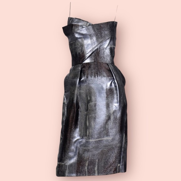 bill blass Dresses & Skirts - Bill Blass New York luxury architectural silver vintage structured cocktail 💍